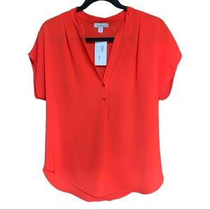 Draping Red Blouse